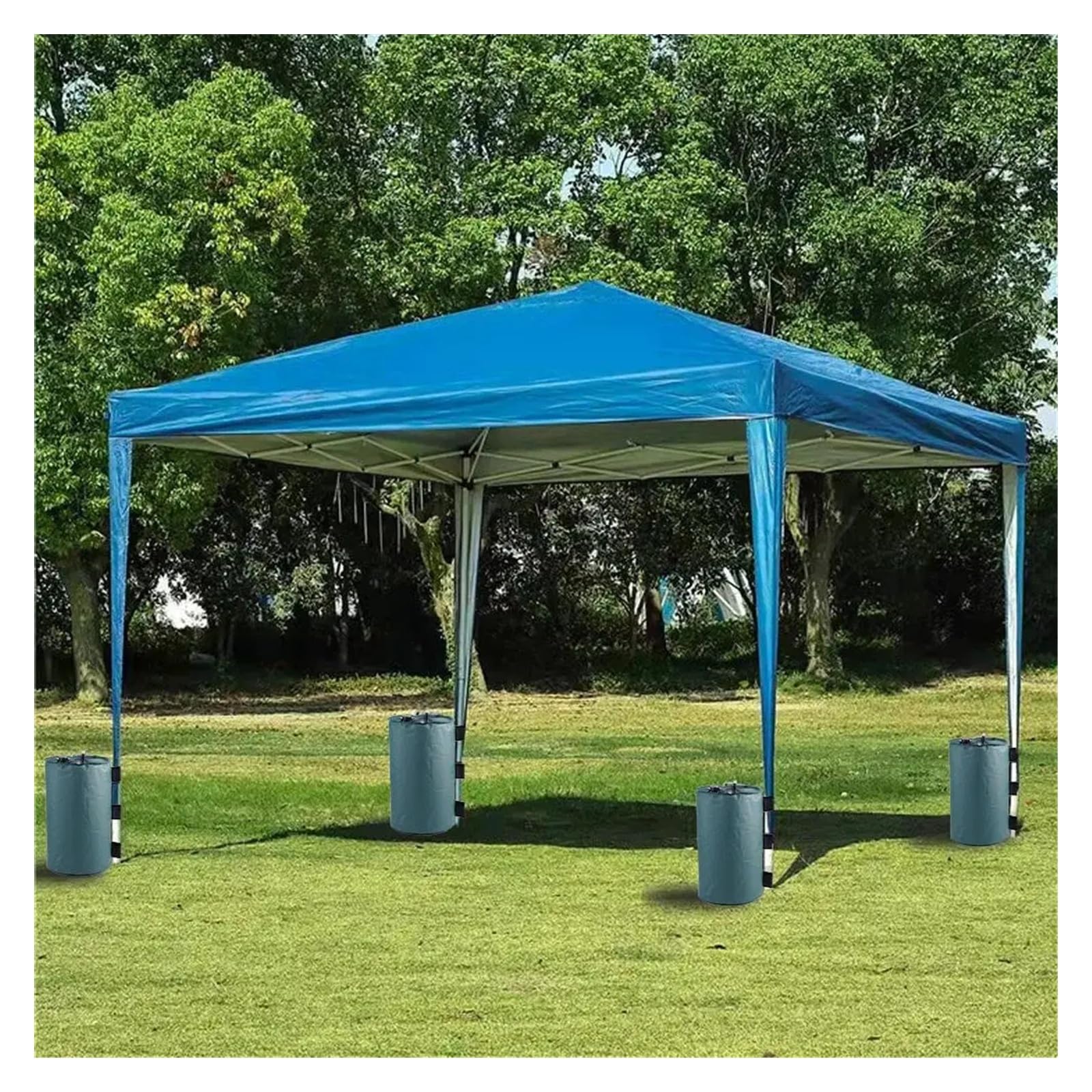 Worek na wodę do namiotu zewnętrznego o dużej pojemności, parasol plażowy, cylindryczny, wzmocniony, przeciwwagowy, wypełniony wodą worek z piaskiem, 4 szt.(Green)