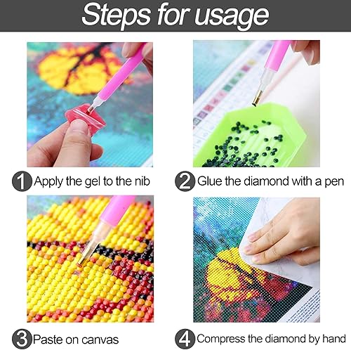 Miniatura 5 de Jungobiu Kits de pintura de diamante 5D lavanda, DIY diamante arte paisaje kits de pintura con diamantes completos taladro redondo cristal