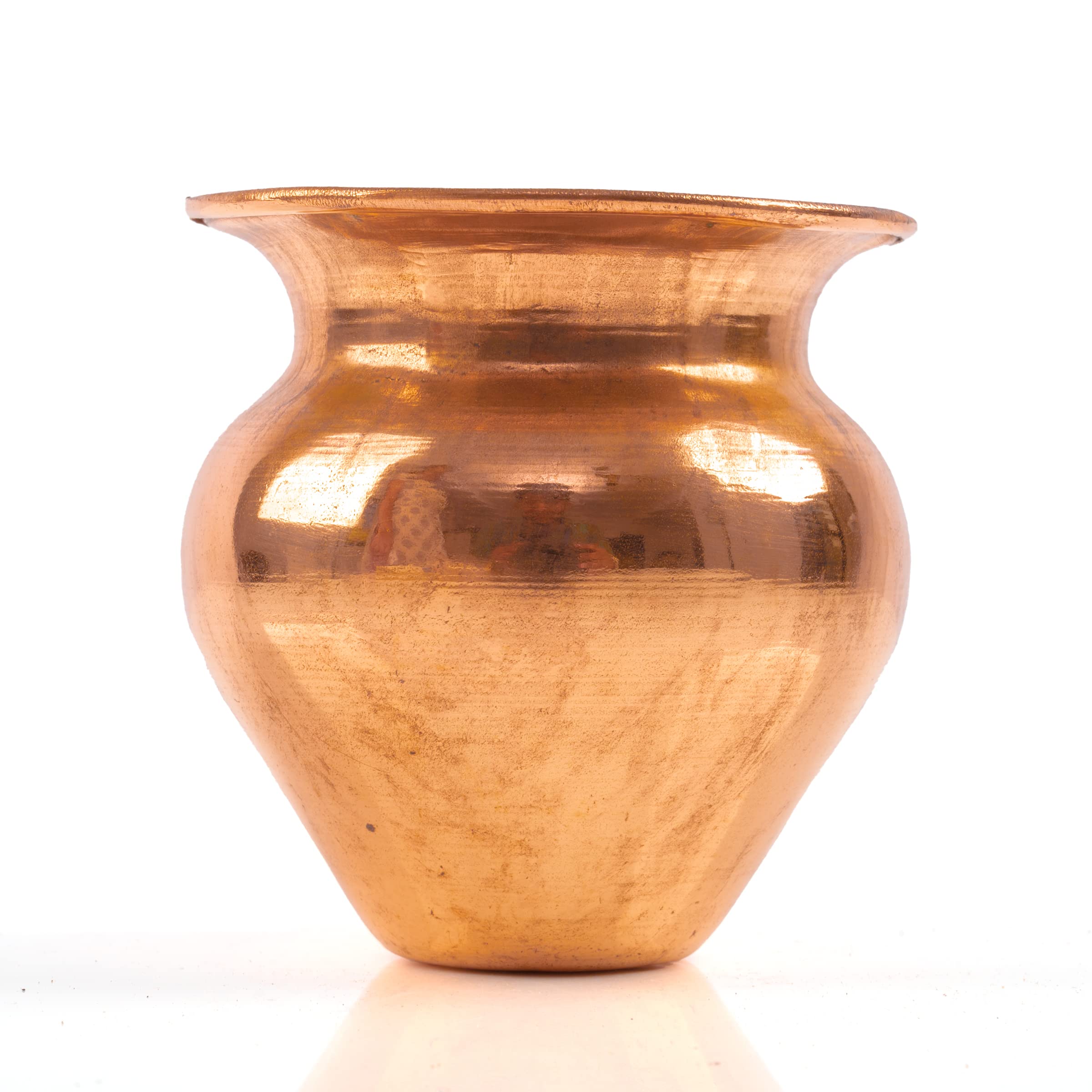 Kalash Lota Pooja Pot Vessel for Worship Purpose Essential Article for Temple Home Office Diwali Festival Decoration and Gifting (Copper Lota