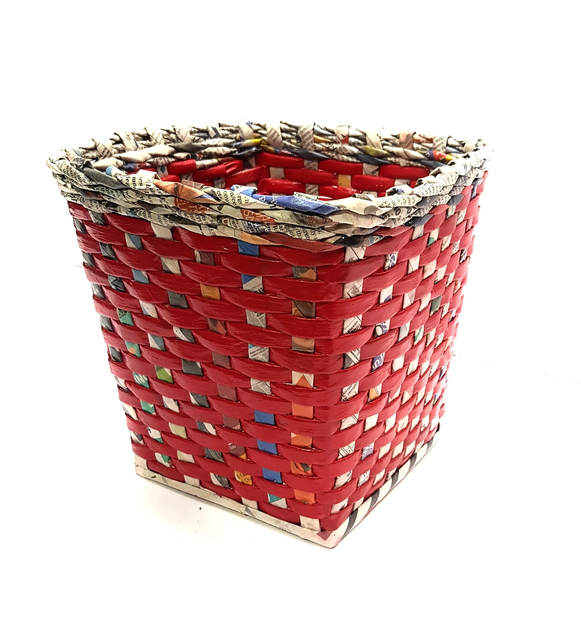 Handcrafted Paper Straw Dustbin - 10L -7