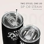 Tumbler SANDJEST pour papa - Mug de voyage isolé en acier inoxydable de 20oz pour papa de la part de ses filles ou fils - Idéal pour la fête des pères, un anniversaire ou Noël