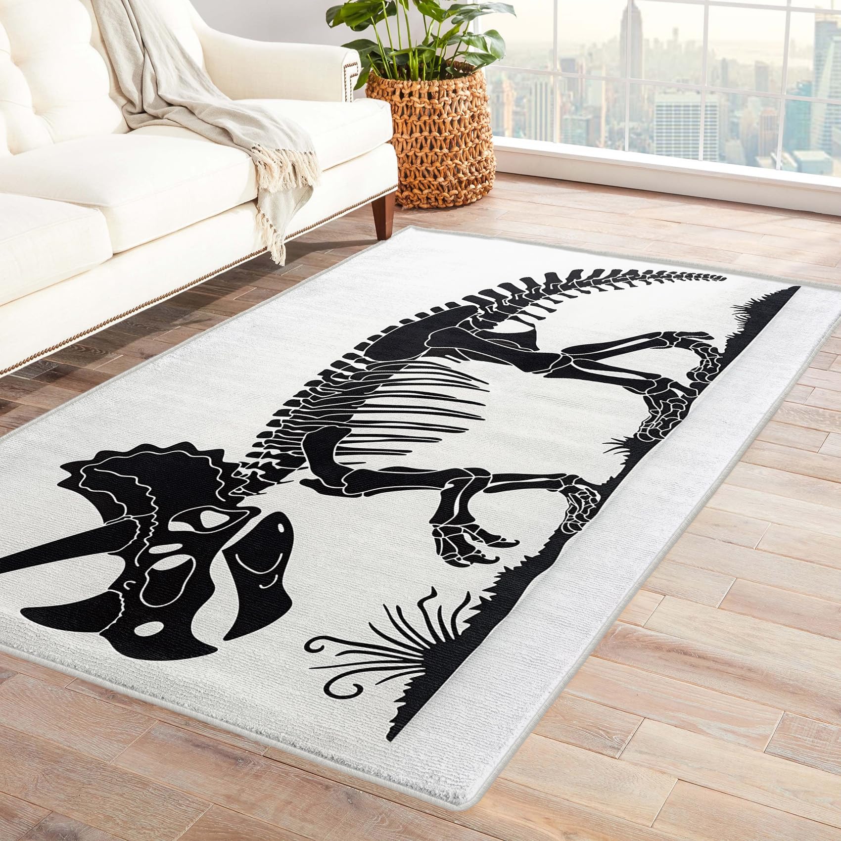 Amazon.com: Generic Dinosaur Area Rug - Dinosaur Skeleton Rug