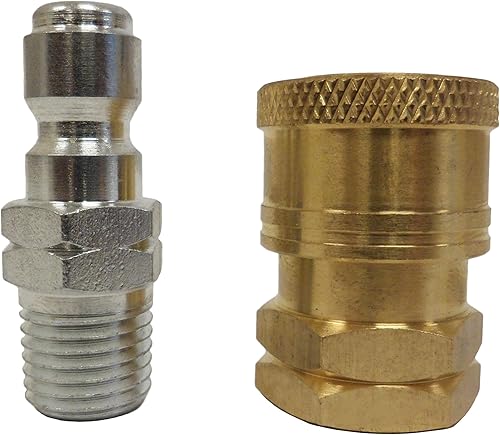 Ultimate Washer UW18713 Juego de adaptadores de desconexión rápida de alta presión de 14 pulgadas, sustituye a Apache 98441022, clasificación de