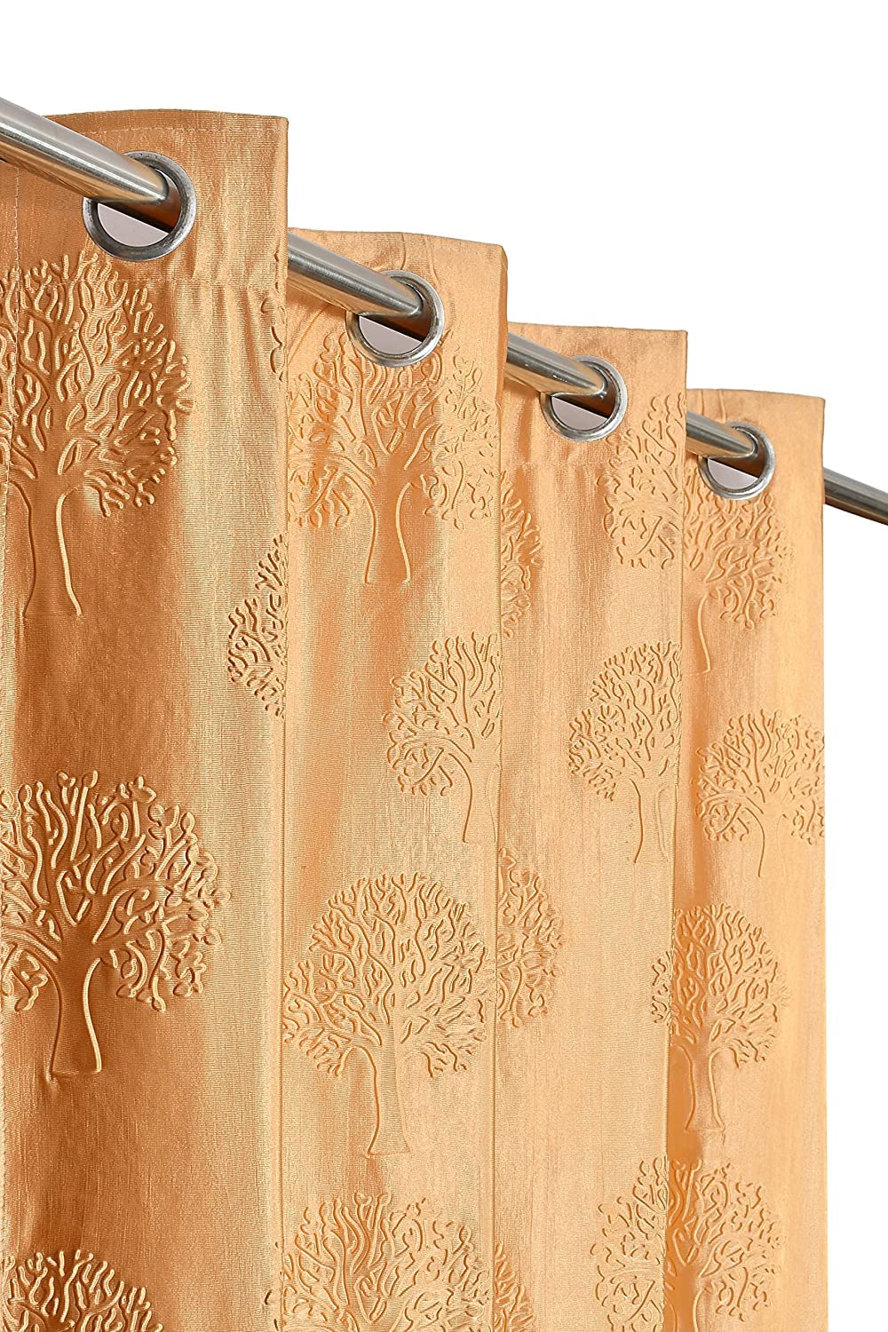 ZYFOX HOME Curtains for Door 7 Feet Long | Door Window Curtain | Premium Polyester Punch Parda | Latest Modern Parde for Living Room Bedroom | Home Screens | Eyelet Ring (Gold, 2pc Only) (B0BKZRFQR5) Amazon Price History, Amazon Price Tracker