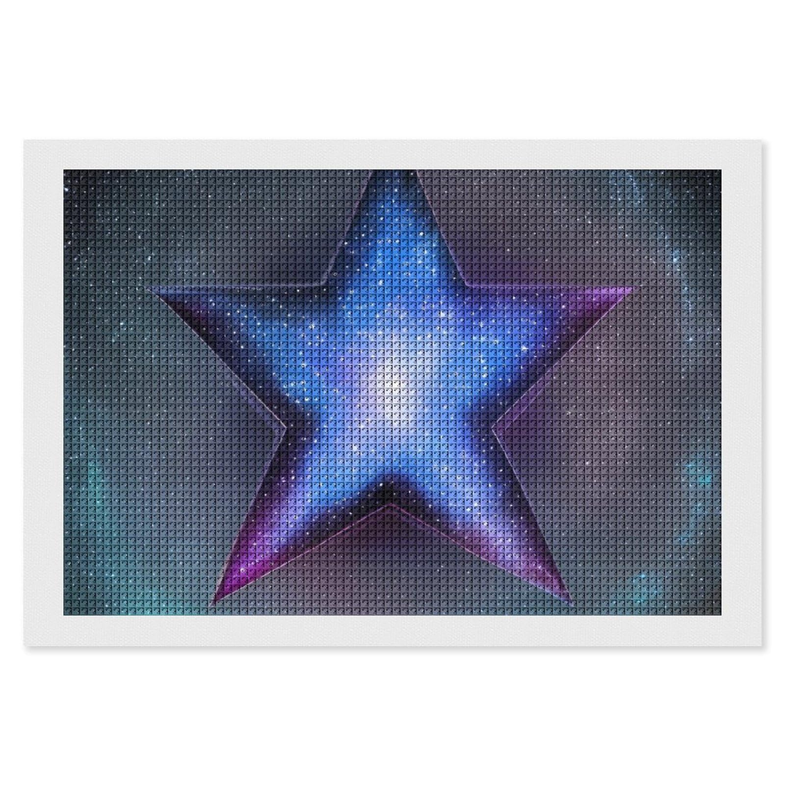 Stars Diamond Art Kits for Adults, DIY 5D Diamonds Painting Kits for Beginner, Round Full Drill Diamond Dots Painting, 8"x12" Diamonds Pictures Gem Art and Crafts Wall Decor