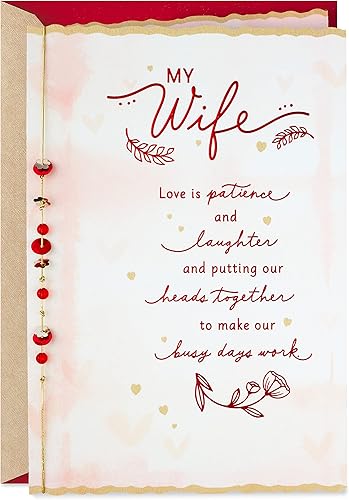 Hallmark Tarjeta de San Valentín para esposa (felicidad y trabajo duro)