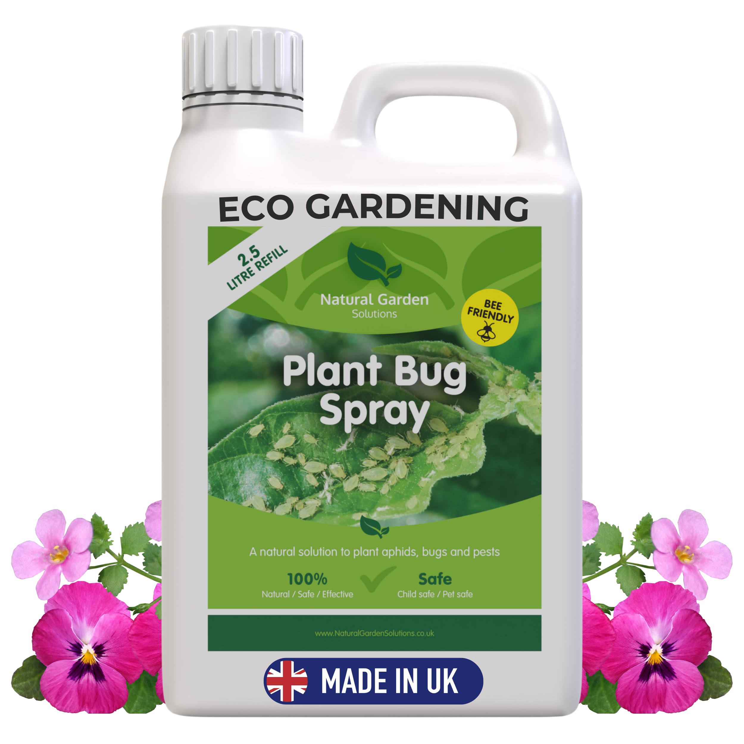 Sponsored Ad – Organic Plant Bug Spray Big Value 2.5L Refill Bee Friendly Flowers Fruit Vegetables Pest Control Greenfly Blackfly Aphids Spider Mites Mealybugs Scale Mildew Indoors Outdoors Gardening