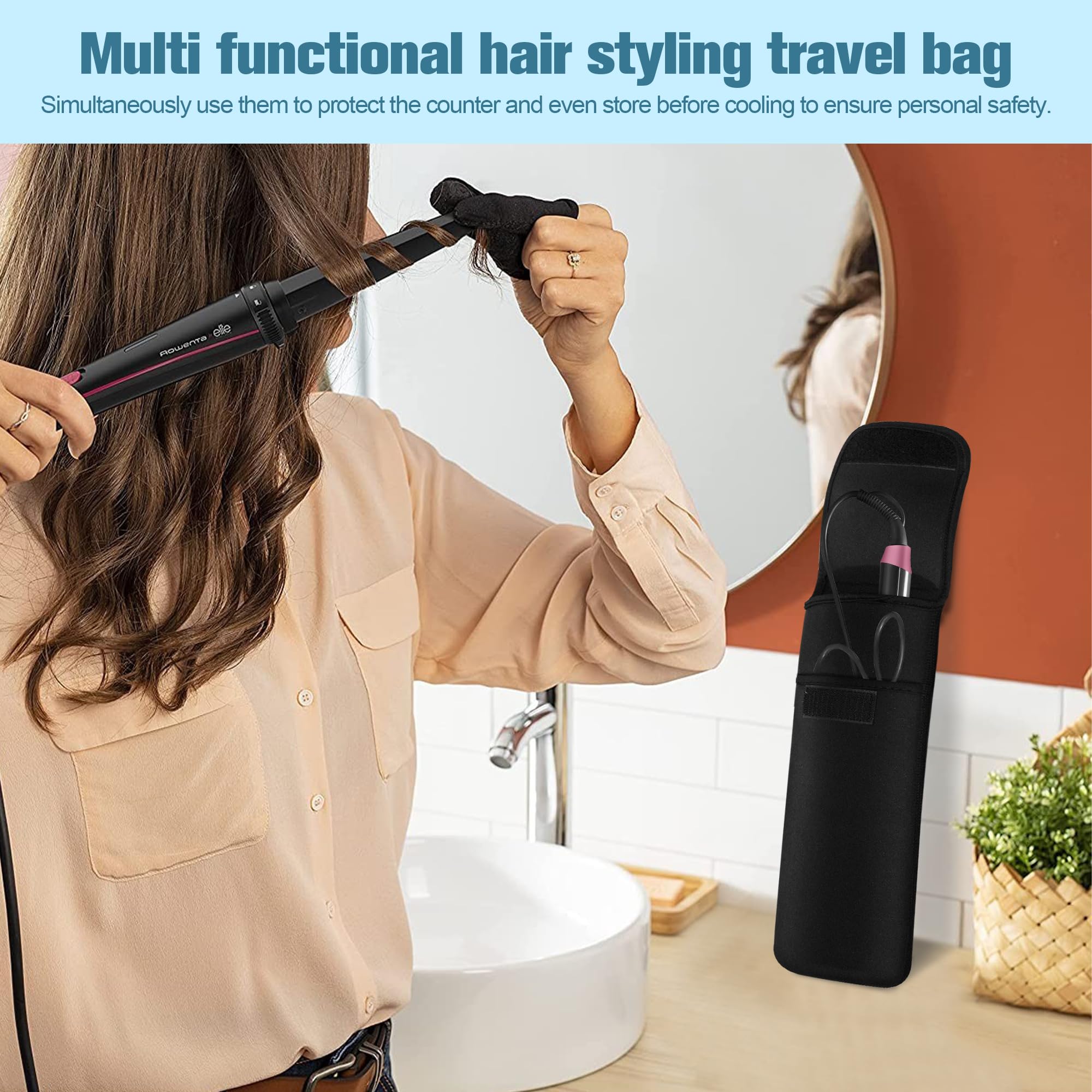 BASELIFE Funda de neopreno impermeable para plancha de pelo