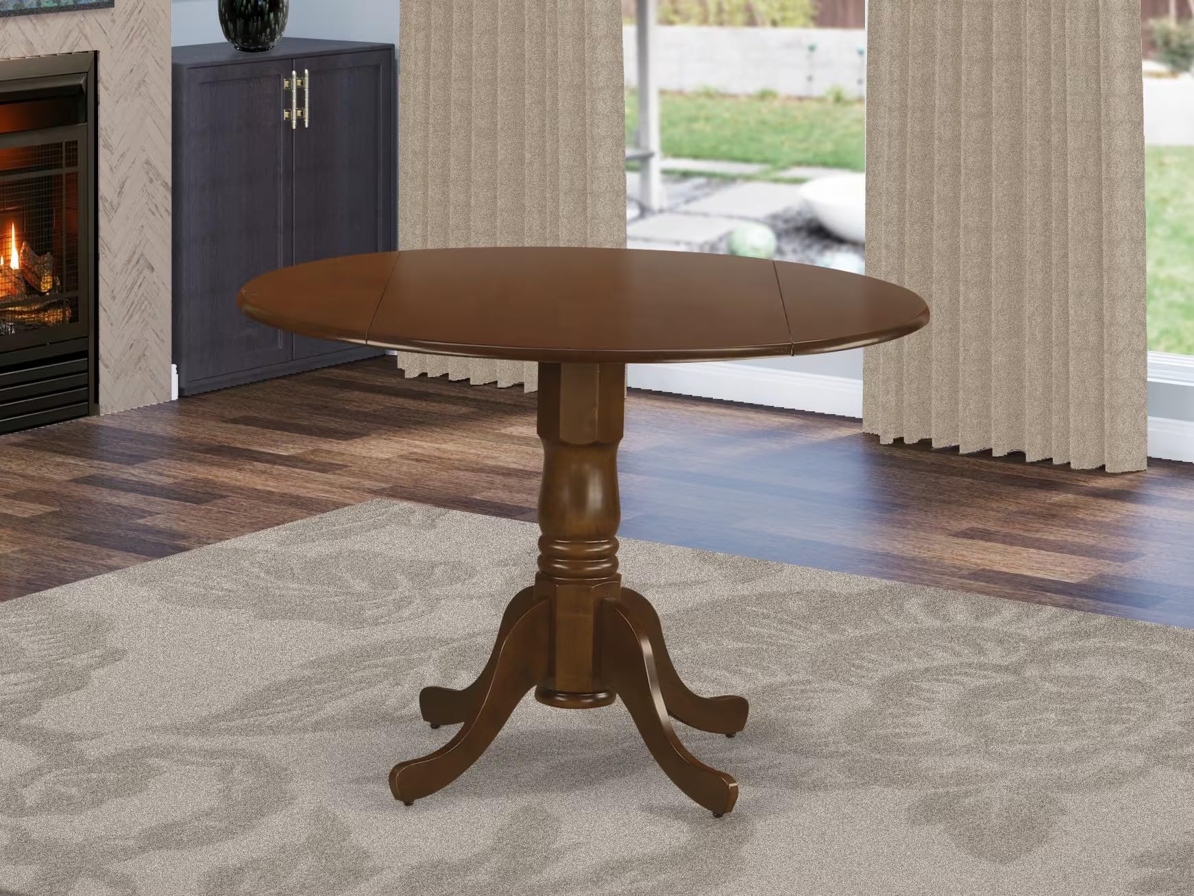 East West Furniture Set Cucina Dublin - Tavolo Rotondo E 2 Sedie Legno