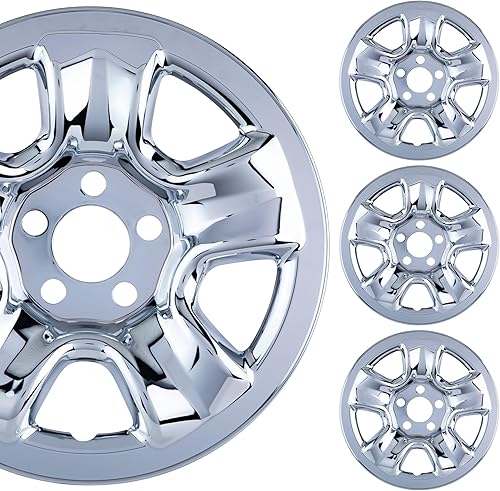 Juego de fundas de rueda cromadas de 16 pulgadas compatibles con Honda CRV (2013-2017)  Tapacubos de plástico ABS duradero  Se adapta directamente a