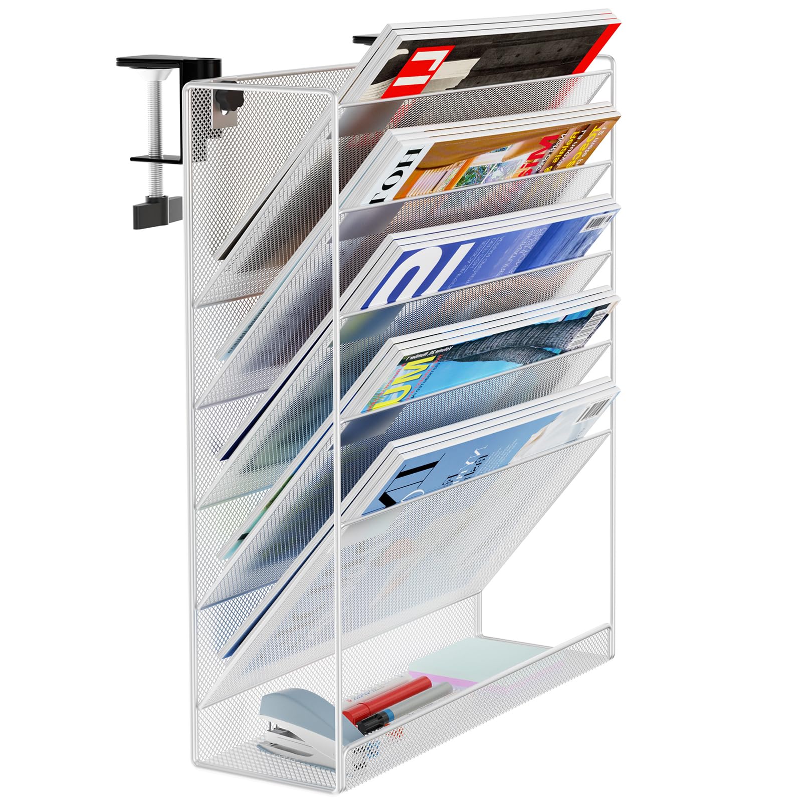 organizzatore per documenti, porta A4 e forniture ufficio, striscione da scrivania, accessori da scrivania (grigio)