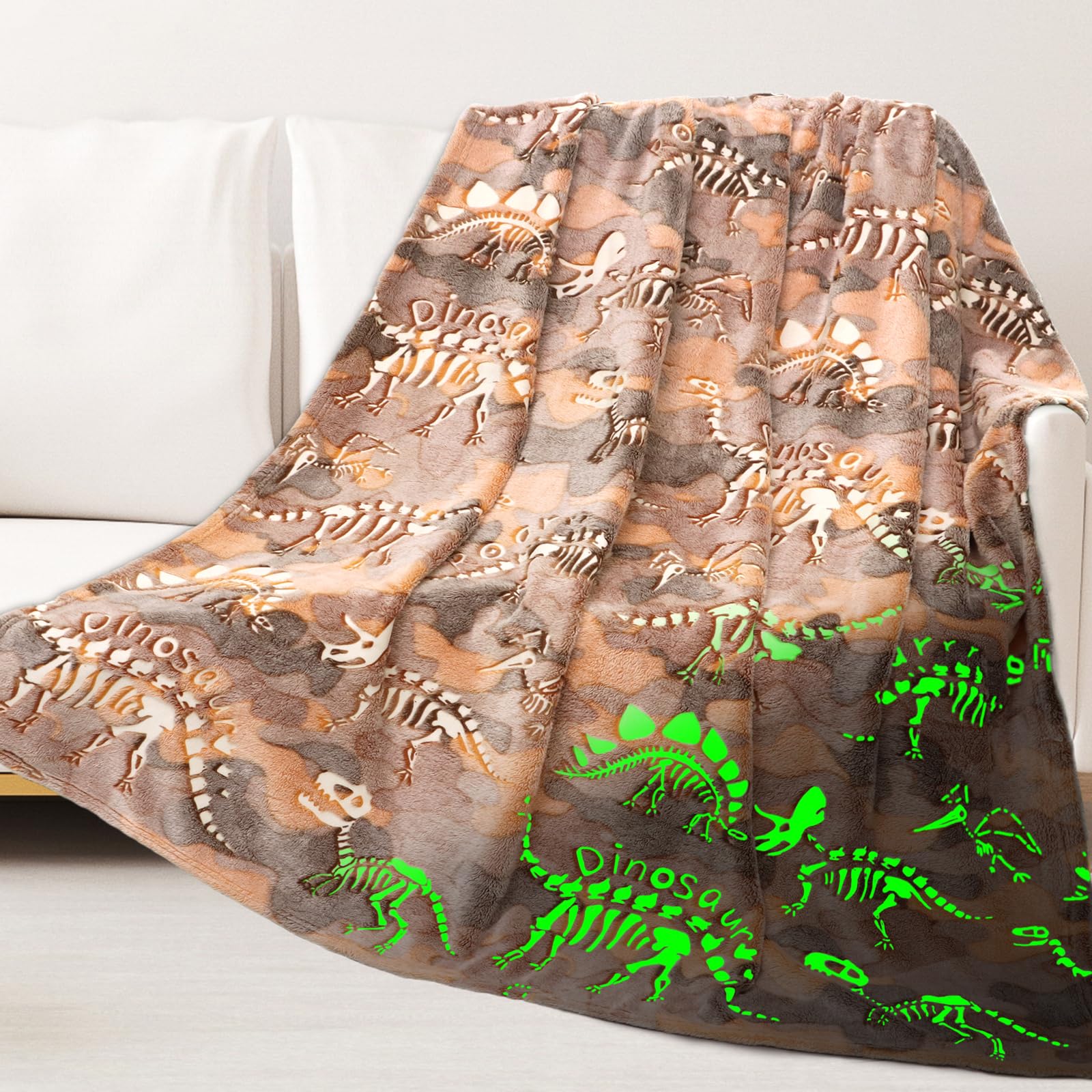 Dinosaur Gifts Toys For Kids Boys Blanket Glow In Dark