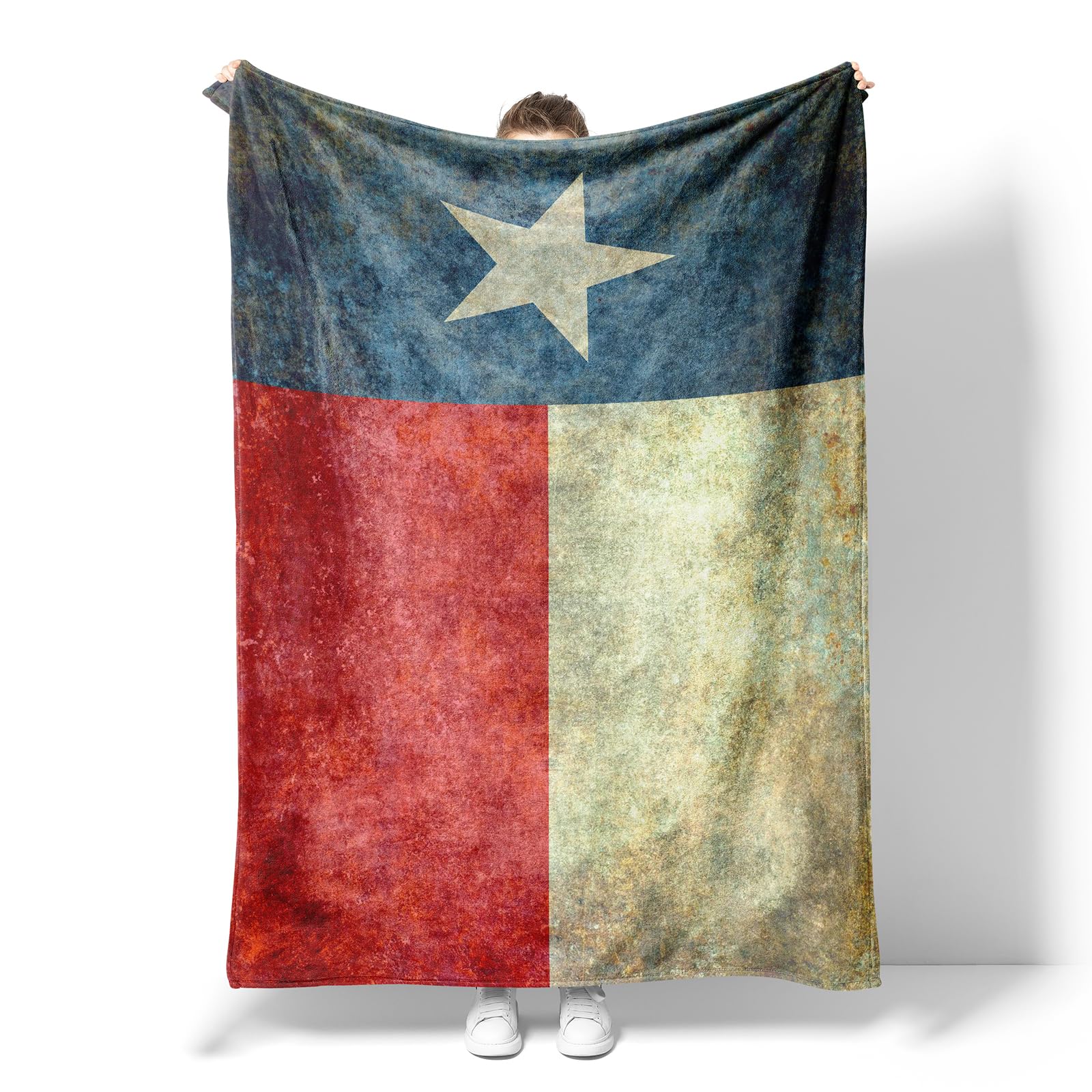 Texas Flag Throw Blanket, 320GSM Flannel Blankets for Kids Boys Girls Women Men, Luxury Bed Blanket Super Soft Cozy for Bed Sofa Couch Gifts (Texas Flag, 80