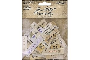 Tim Holtz Ephemera Snippets Number Strips Paper Crafts