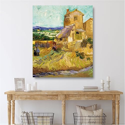 Miniatura 689 de A&T ARTWORK The Starry Night de Vincent Van Gogh. Tamaño del marco: 36 x 30 pulgadas, tamaño de la imagen: 30 x 24 pulgadas, reproducciones clásicas