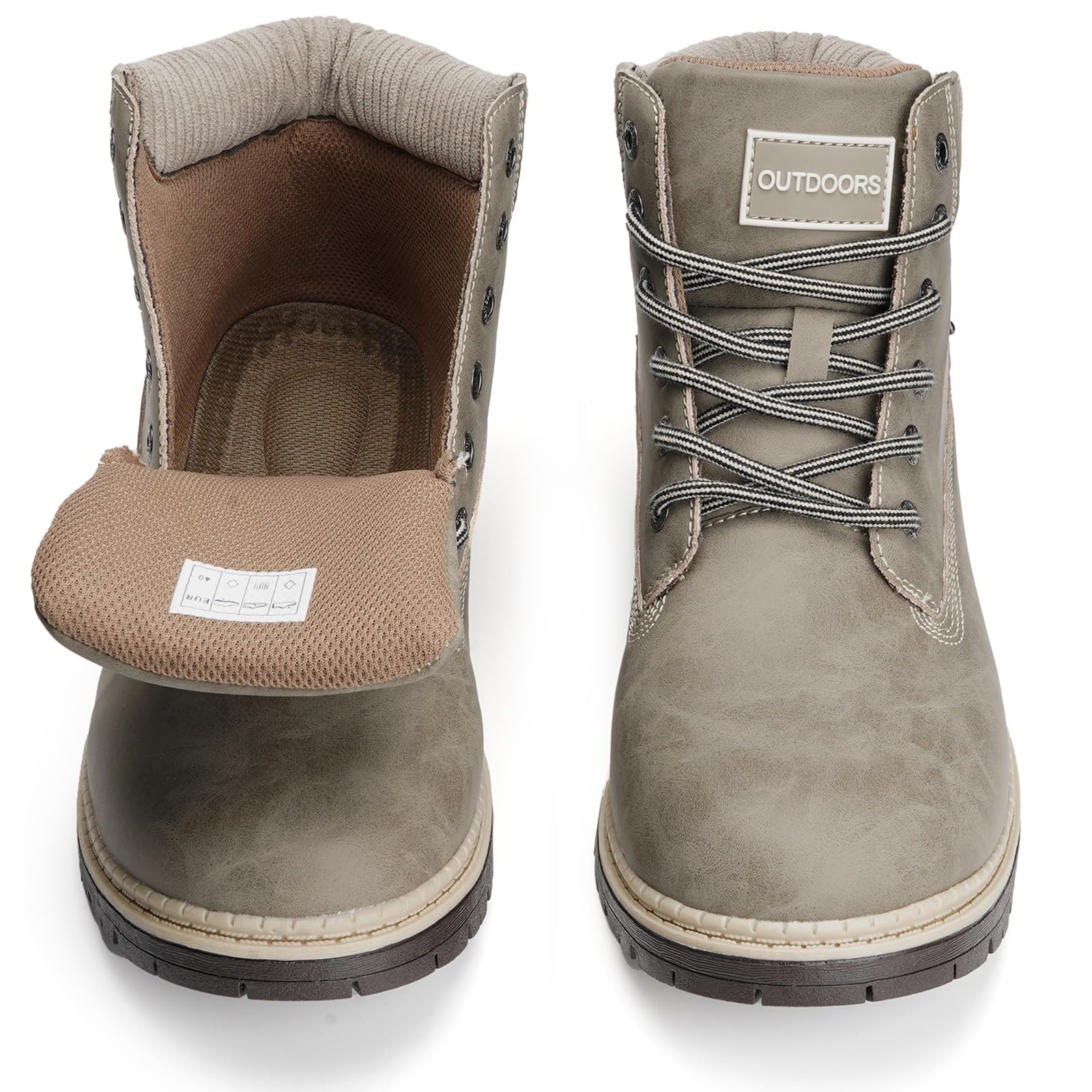 Stivali Uomo Donna Inverno Scarpe da Neve Caldi Snow Boots Impermeabili Stivaletti Pelliccia Stringate Outdoor