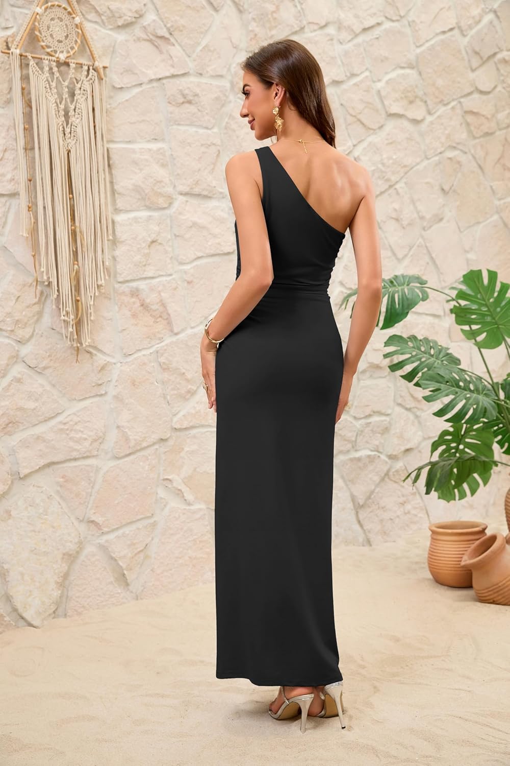 2026 Summer Formal Party Dresses for Women Sexy One Shoulder Bodycon Dress Elegant Cocktail Long Dresses - Image 3