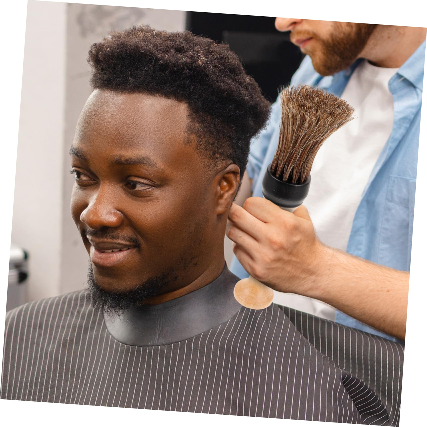 Didiseaon Hair Cutting Brush Duster Barber Neck Duster Brush Barber Supplies Portable Brush for Home Salon Use