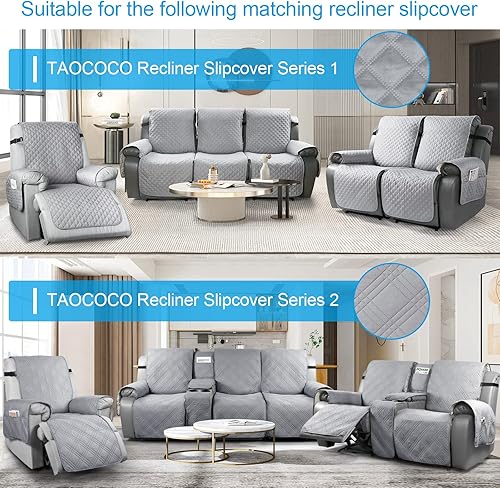 Miniatura 4 de TAOCOCO Hebillas antideslizantes para funda reclinable (3 piezas, negro)