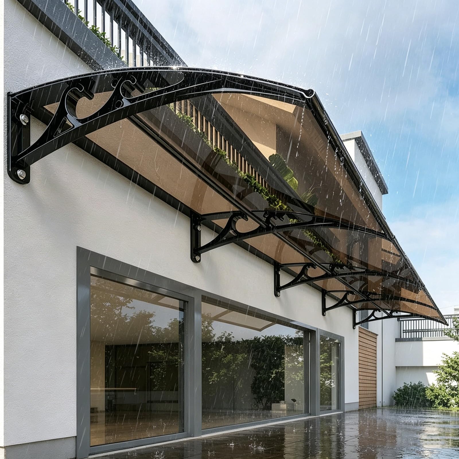 Toldo para puerta y protector contra la intemperie Slish Outdoor de 60x300