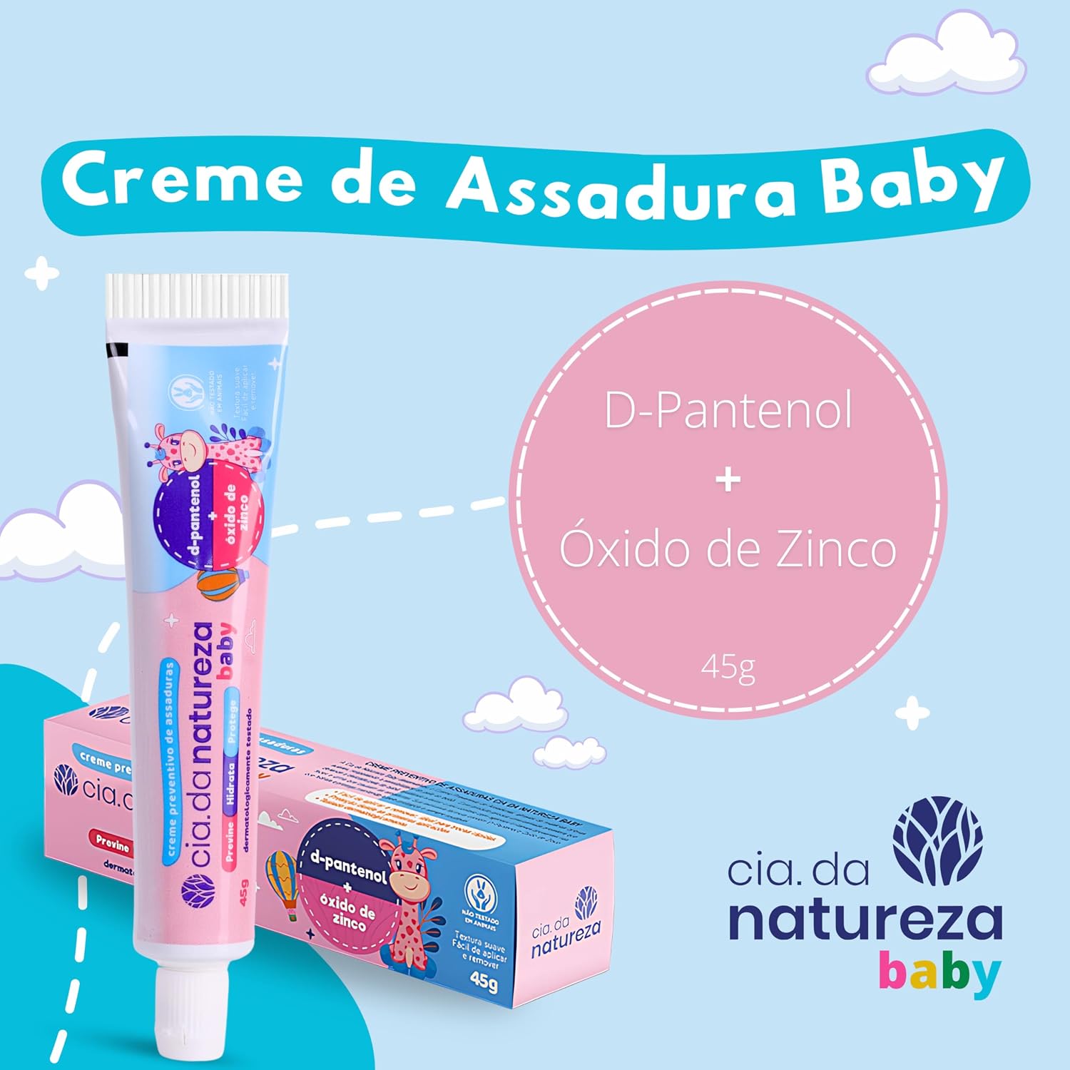 Cia Da Natureza - Cremoso Prev Assaduras Cia Da Natureza Baby 45G Dpantenol/Oxido De Zinco Cia Da Natureza - Cremoso Prev Assaduras Cia Da Natureza Baby 45G Dpantenol/Oxido De Zinco