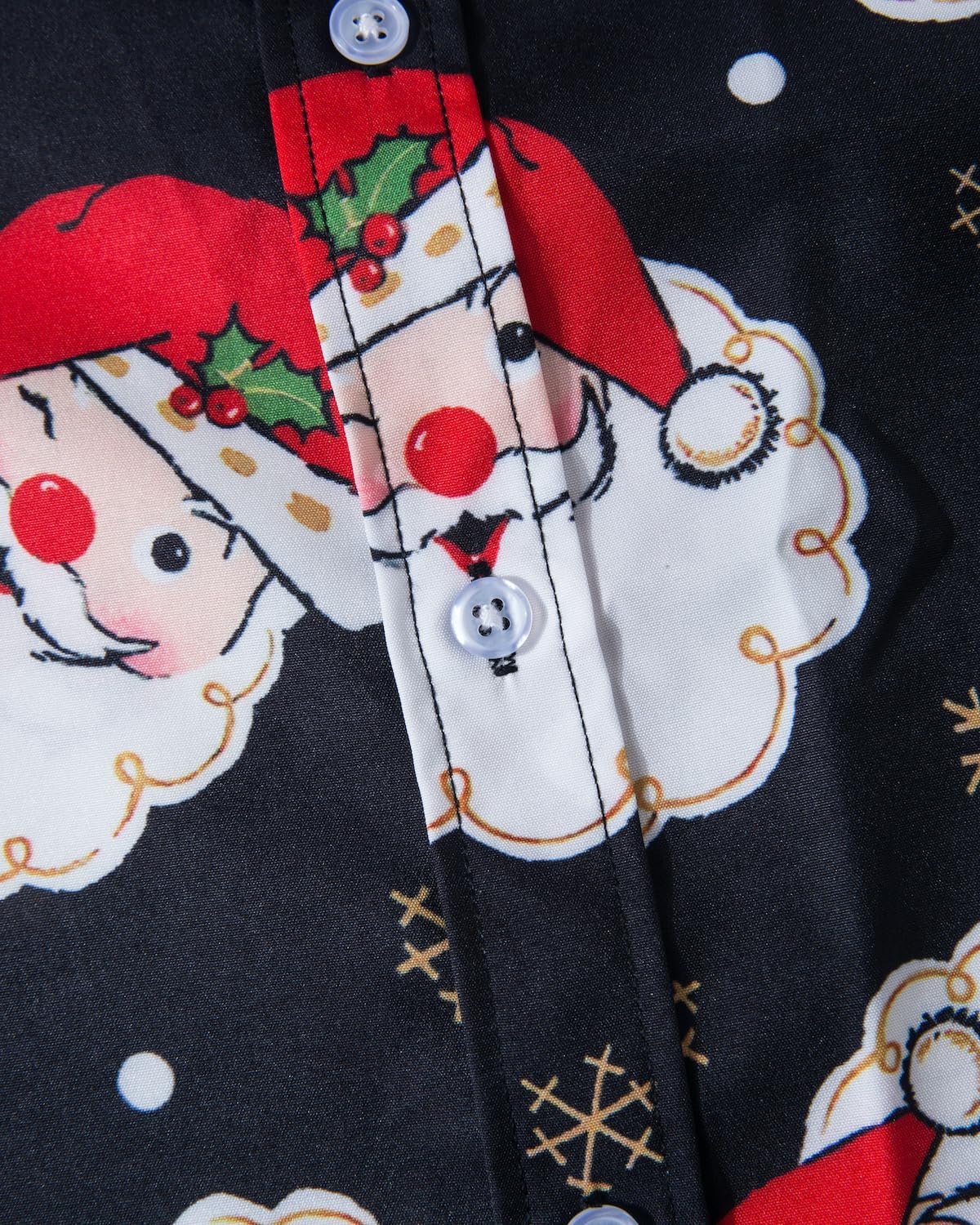 Men Ugly Christmas Button Down Shirt Funny Santa Claus Holiday Hawaiian Short Sleeve Dress Shirt - Image 5