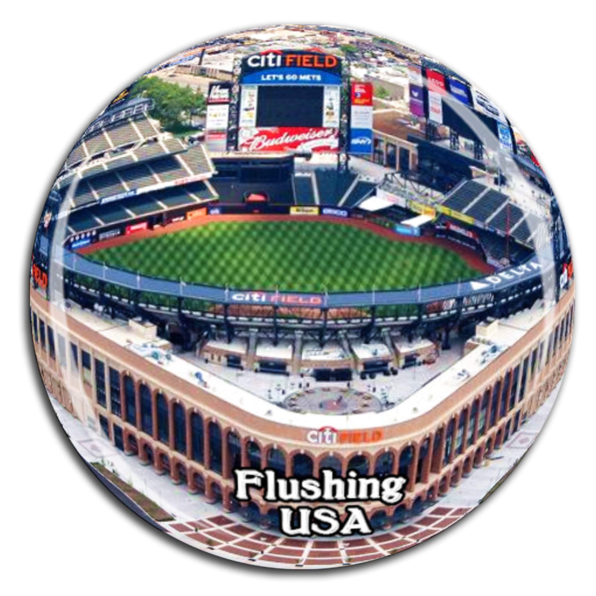 Amazon.com: Citi Field Flushing America Usa Fridge Magnet 3D Crystal Glass  Tourist City Travel Souvenir Collection Gift Strong Refrigerator Sticker :  Home & Kitchen