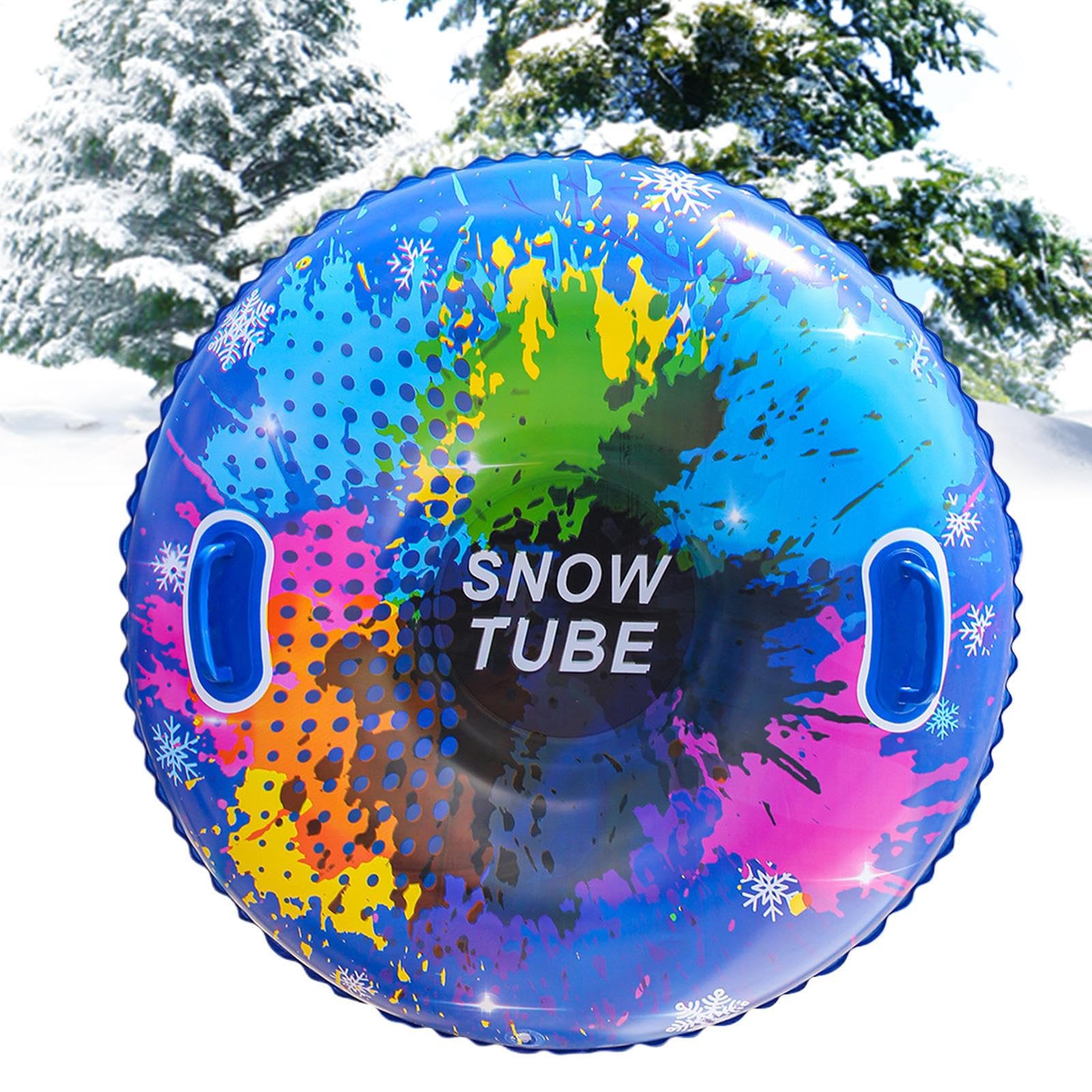 Trineo inflable 87 cm PVC pared gruesa neumáticos nieve niños asas tubo nieve pesado familias