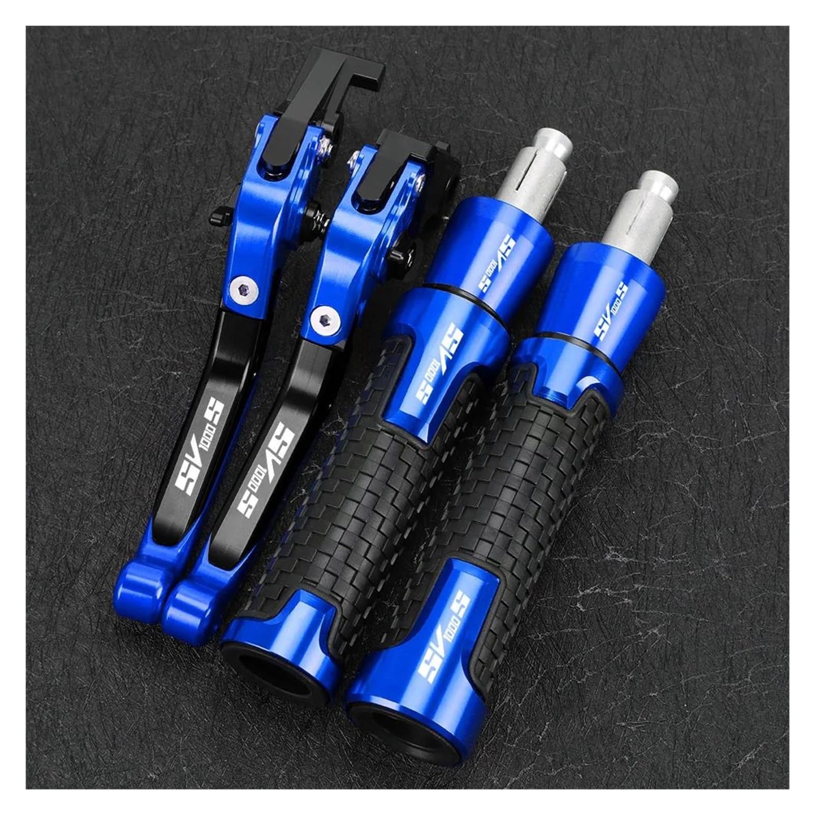 Uchwyty Dla Motocykla Suzuki SV1000S SV1000 SV 1000 S Uchwyty Dźwignie Hamulca Sprzęgła Uchwyty Kierownicy Końcówki(Blue4)
