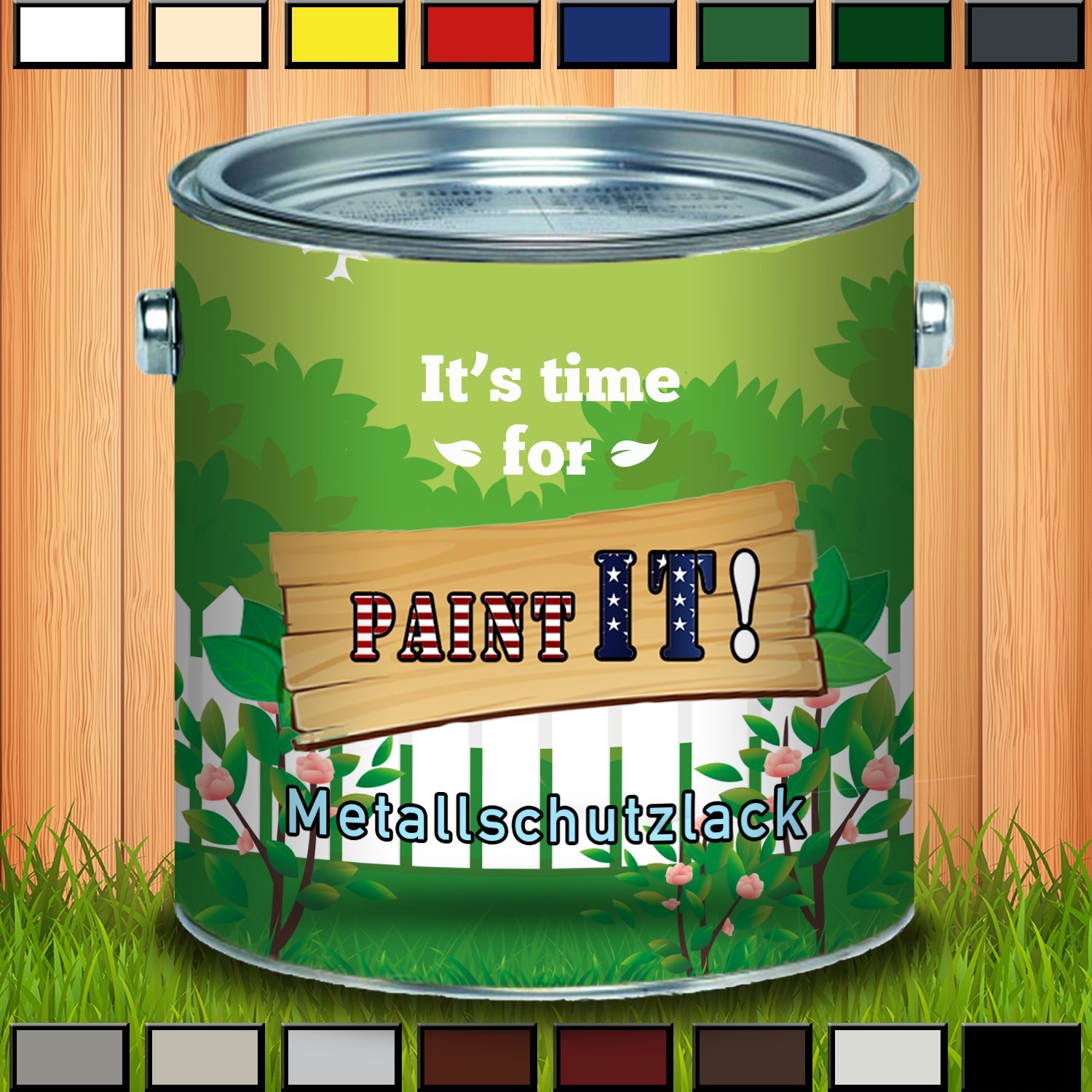 pintura para metal exterior para metal - pintura antioxidante selección de colores - protección especialmente elevada contra las influencias ambientales (20 L, Azul genciana (RAL 5010) paint it!