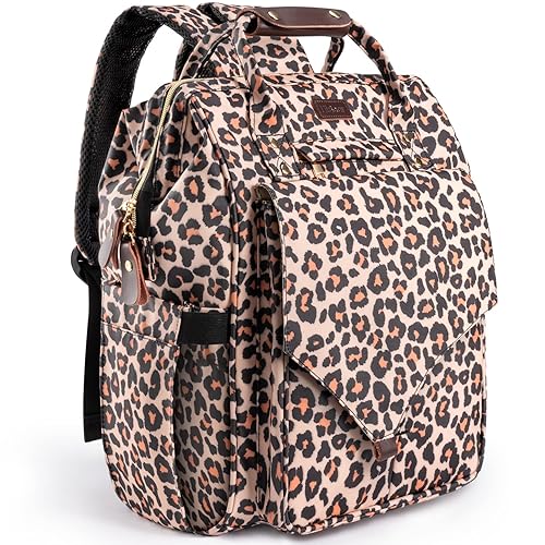 LitBear - Mochila para pañales, multifunción de gran capacidad, leopard print
