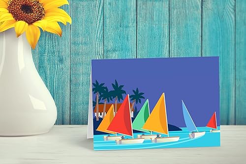 Miniatura 9 de Stonehouse Collection  Tarjetas de notas variadas para navegación náutica  12 tarjetas y sobres en caja  Fabricado en Estados Unidos