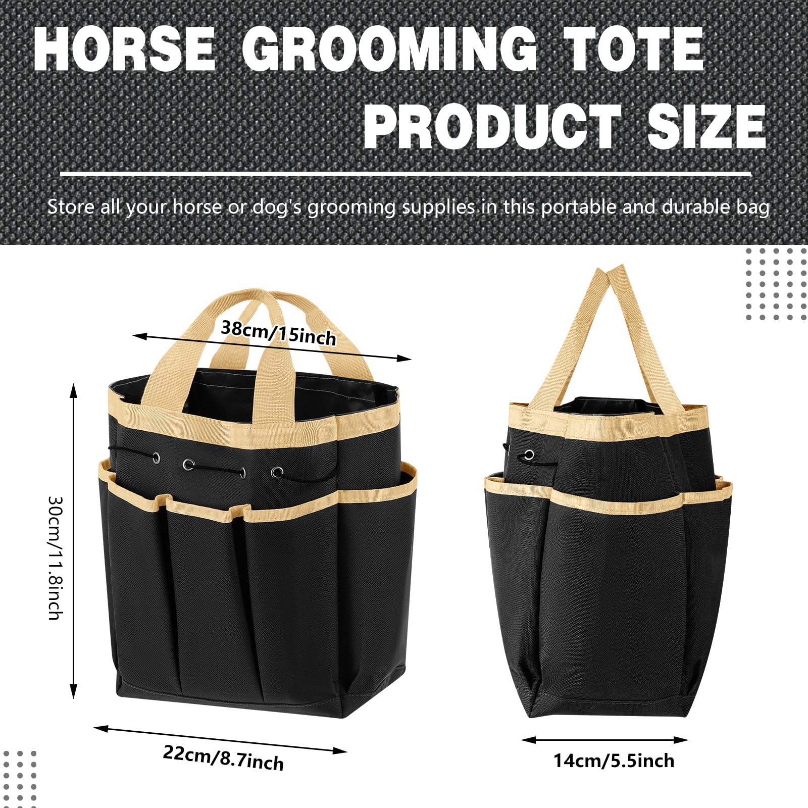Abbylike Grooming Tote - Horse & Dog Grooming Bag -2