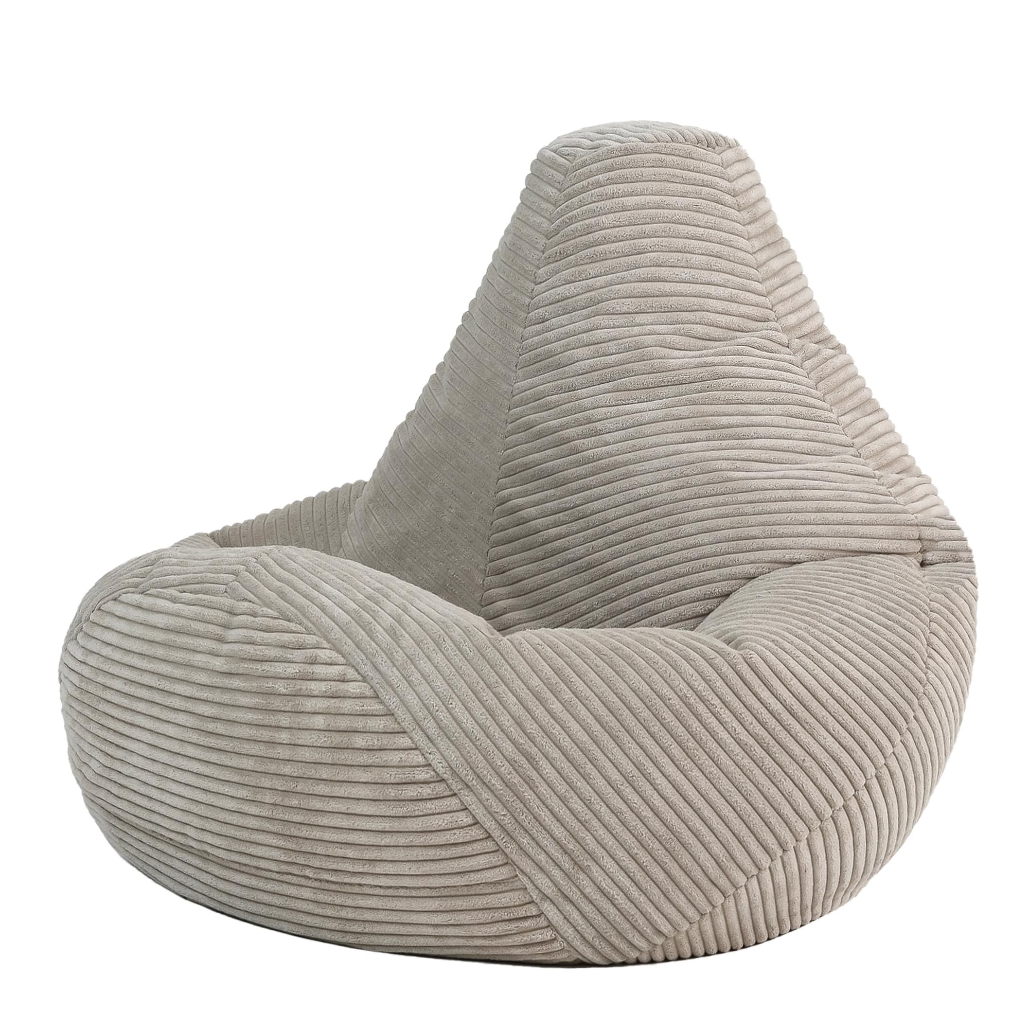 icon Dalton Kids Bean Bag, Beige, Cord Kids Bean Bag Chair with Filling Included for Girls and Boys, Childrens Chair, Beanbags for Children, Playroom Décor, Bedroom Accessories