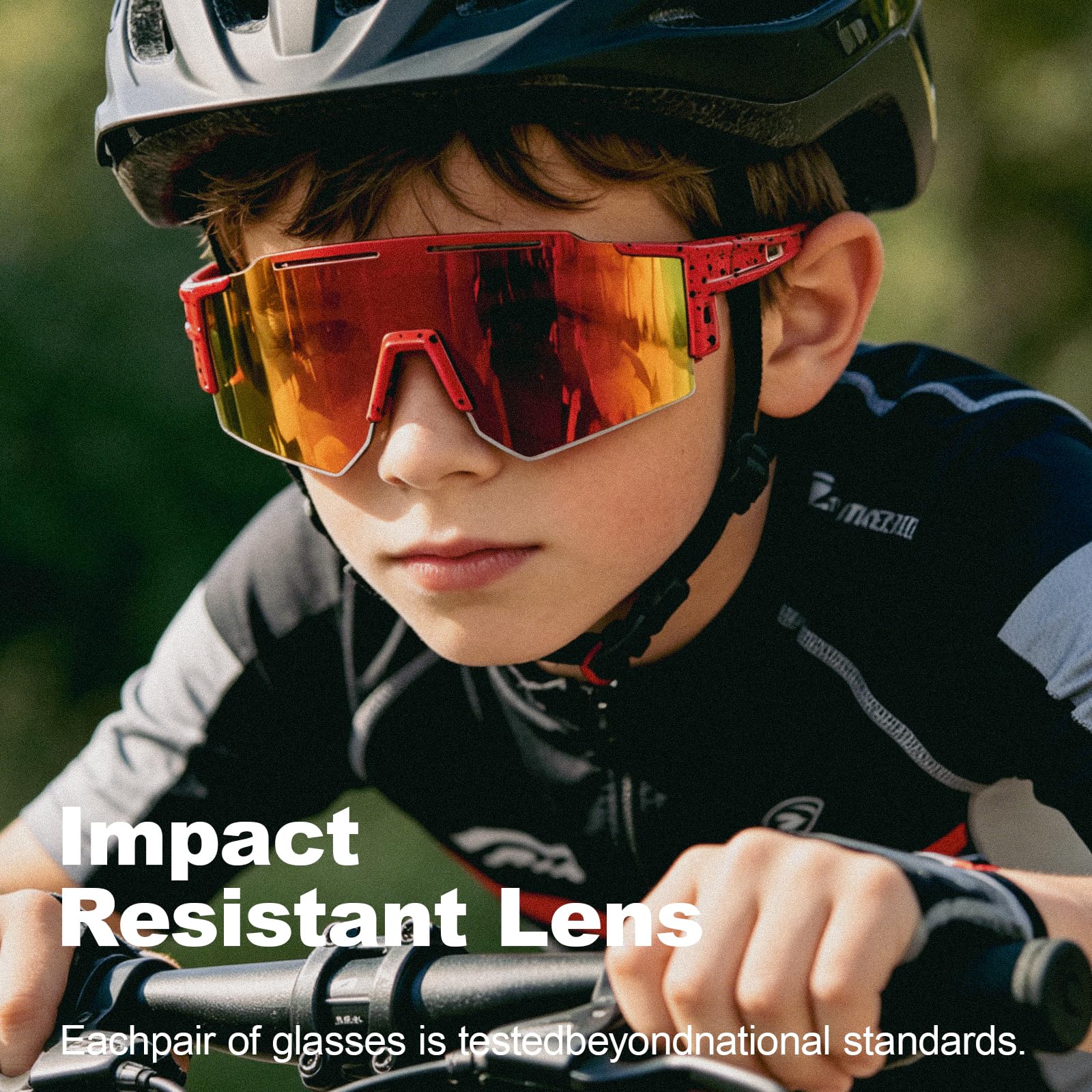 DioKiw Paquete de 4 lentes de sol polarizados para niños, niñas, sóftbol, ciclismo, protección UV400