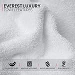 Canadian Linen Everest Ensemble de serviettes de poche de luxe de l'hôtel blanc, 16- paquet de 6 500 GSM, Soft Absorbant léger rapide Serviette sèche enveloppe de cheveux pour salle de bain douche Guest Gym Sport Travel Spa Beach Pool