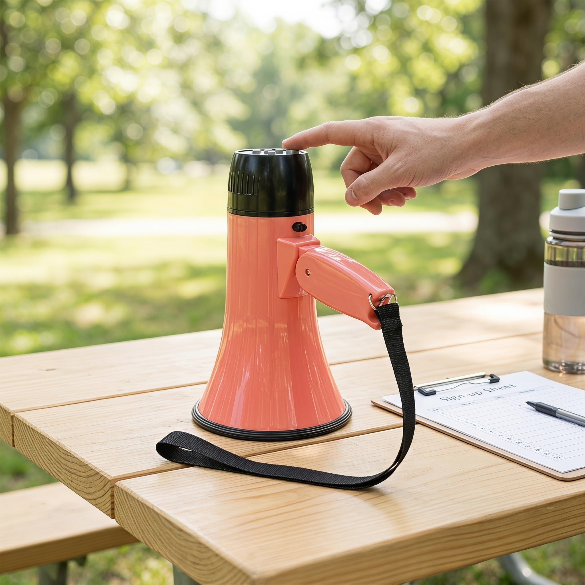 TOPBATHY Megafono Portatile Rosa in ABS Ergonomico Leggero per Eventi Sportivi e Uso Manuale per Allenatori e Arbitri