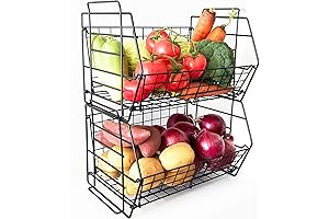 2-Tier Stackable Wire Pantry Organizers
