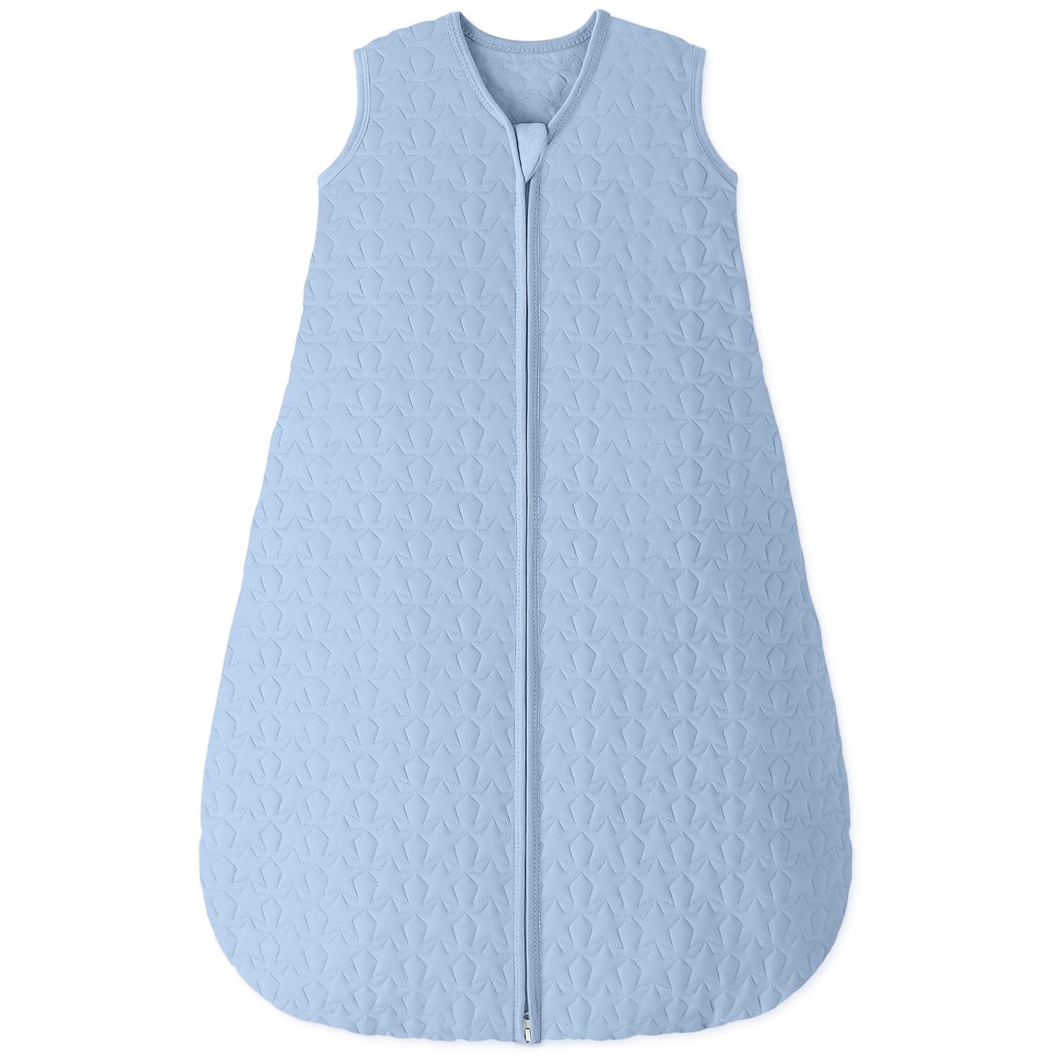 Baby Sleep Sack 6-12 Months 1.0 Tog Baby Wearable Blanket Cotton Sleeping Sack Quilted Baby Sleep Bag with 2-Way Zipper for Infant Newborn Blue