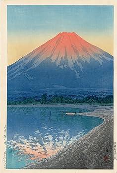 日本画 山水画 大判 Amazon.co.jp: 川瀬巴水 版画 山中湖の暁 56x39cm 大判