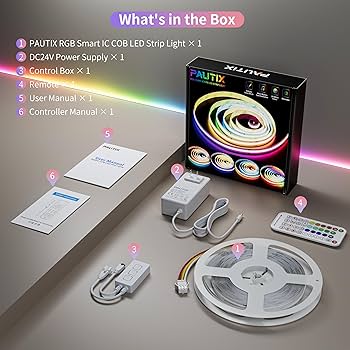 Oipo 音楽同期ライト Amazon.com: PAUTIX RGB Smart IC COB LED Strip Light