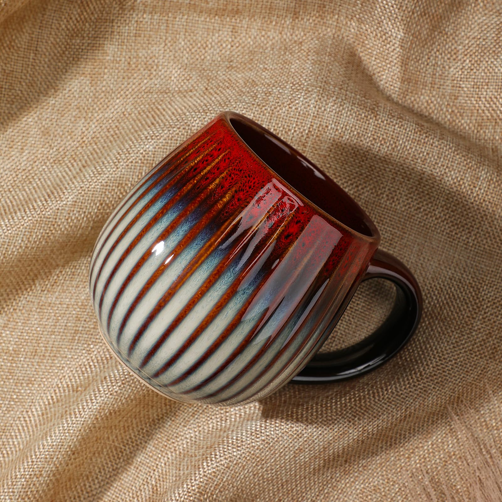 CosyCorner Keramik Kaffeebecher-Set, 500 ml Große Kaffeetassen für Zuhause und Büro, Keramiktasse für Kaffee & Tee（A×4 Stück）