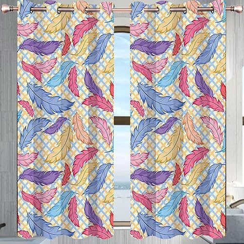 Miniatura 9 de Africa Cortinas para Sala Elegantes Modernas, con ojales, decoración superior, marco de puerta, cortina para dormitorio, cocina, 55 pulgadas de