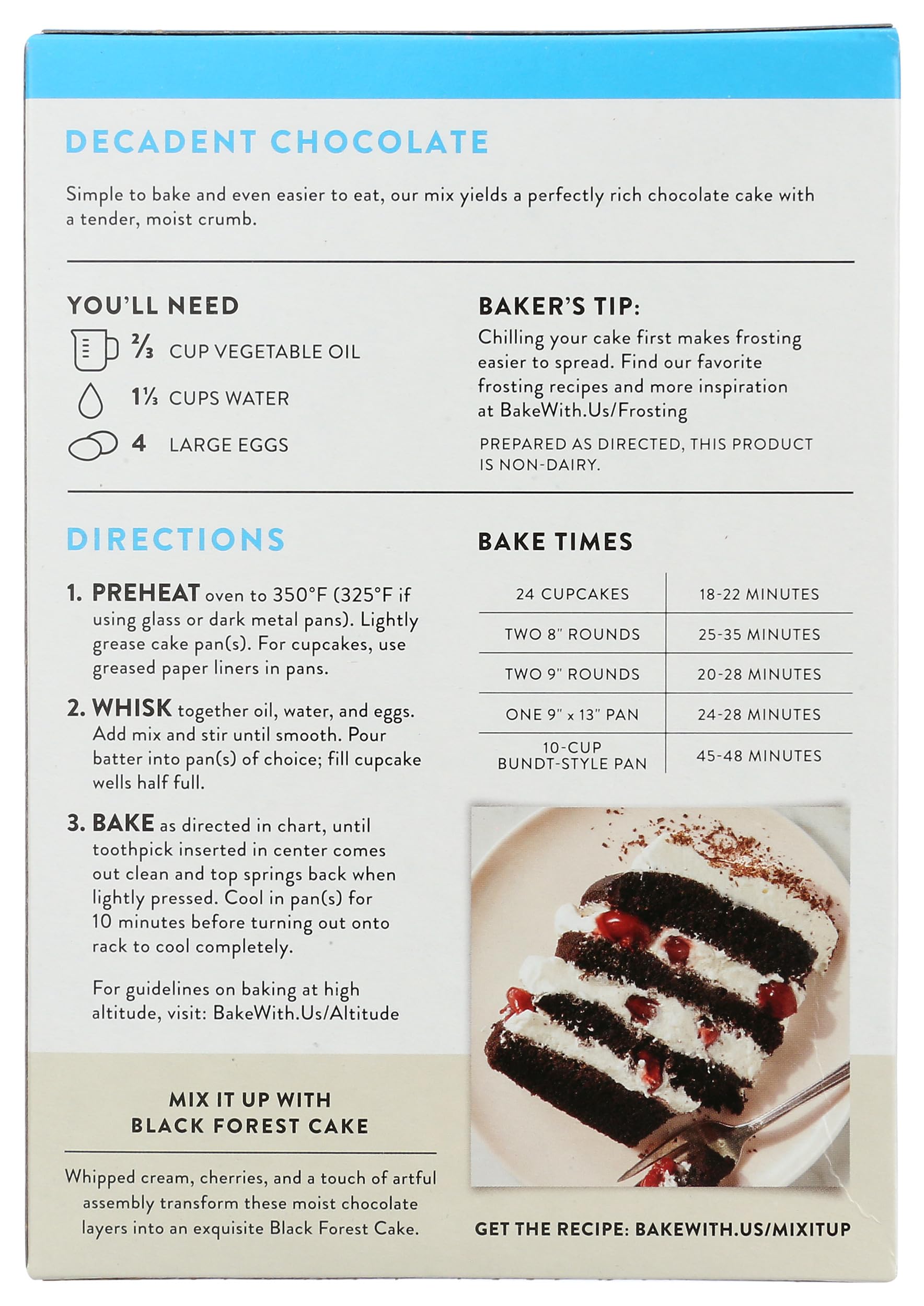 King Arthur Flour Cake Mix Gluten Free Chocolate 22 Oz