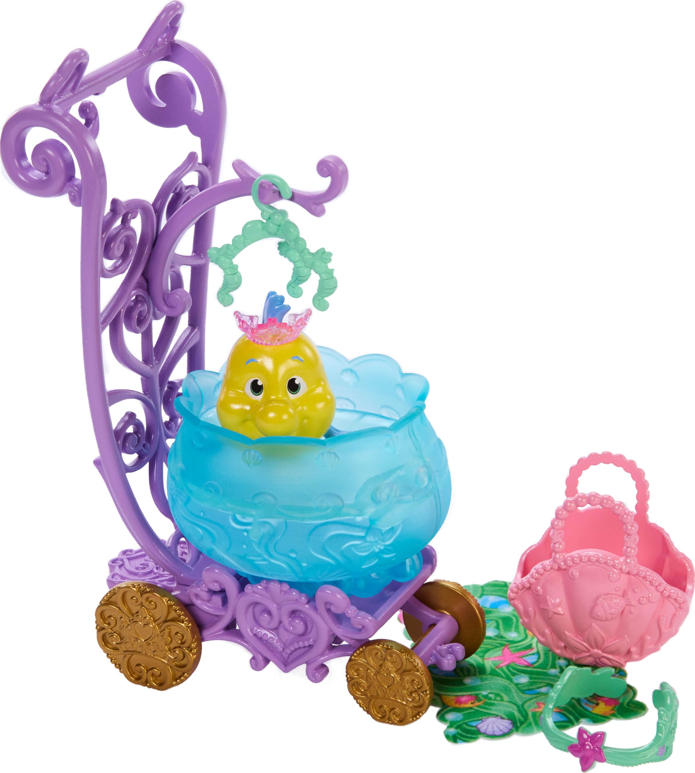 Mattel Disney Princess Animal Stroller Ariel Bestie Carriage - Image 4