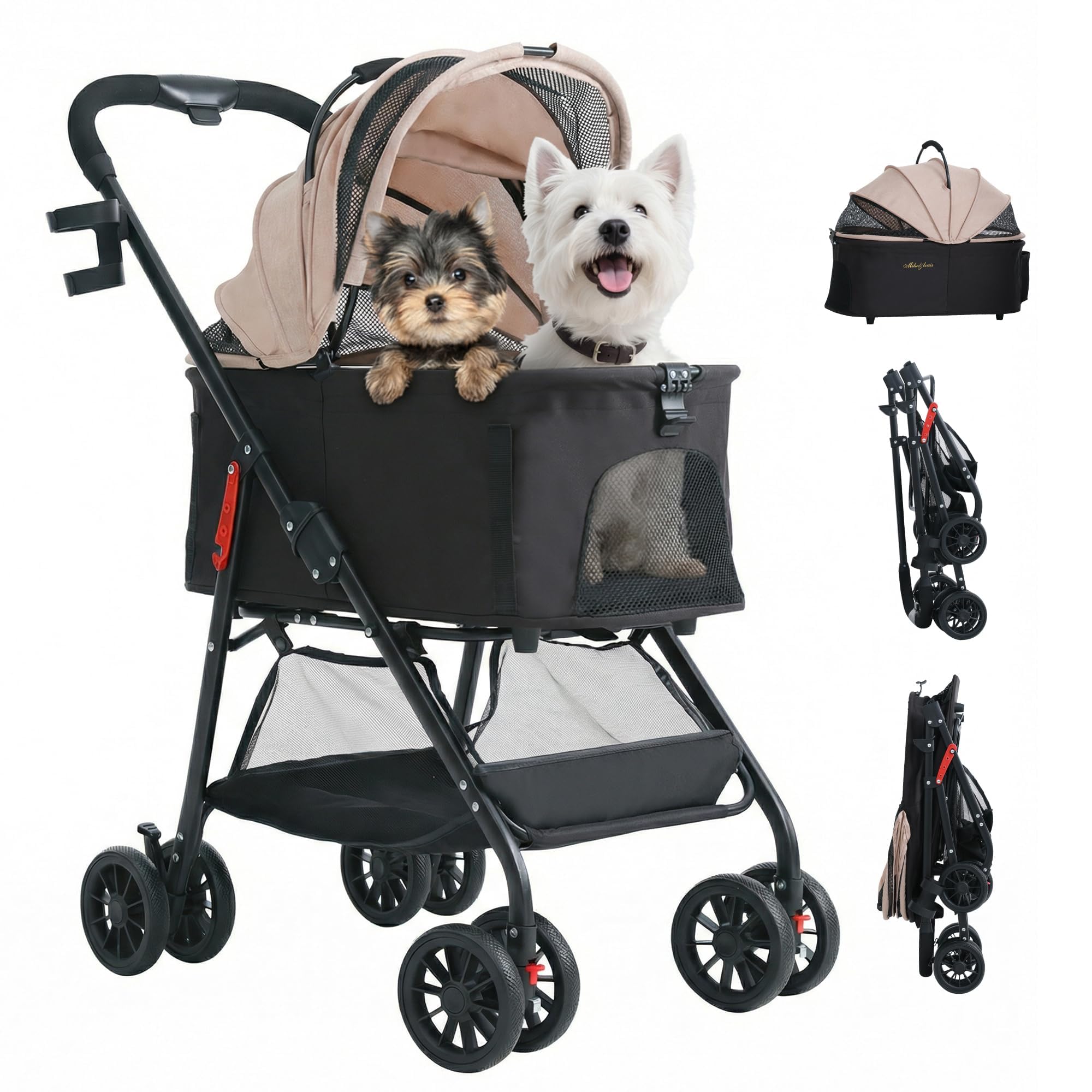 Amazon | 【大66cmゆりかご · 中型犬専用】MILA&LOUIS ペットカート