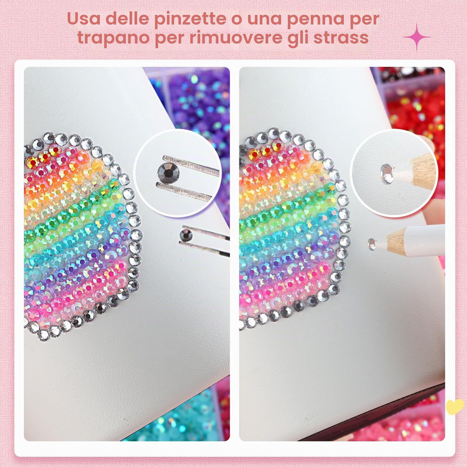 Zefy 40 colori 3 mm 32000 pezzi resina Jelly strass per Bedazzle | Bedazzling Kit con pinzette e penna per raccogliere vestiti, scarpe, libri per unghie, Diamond Art