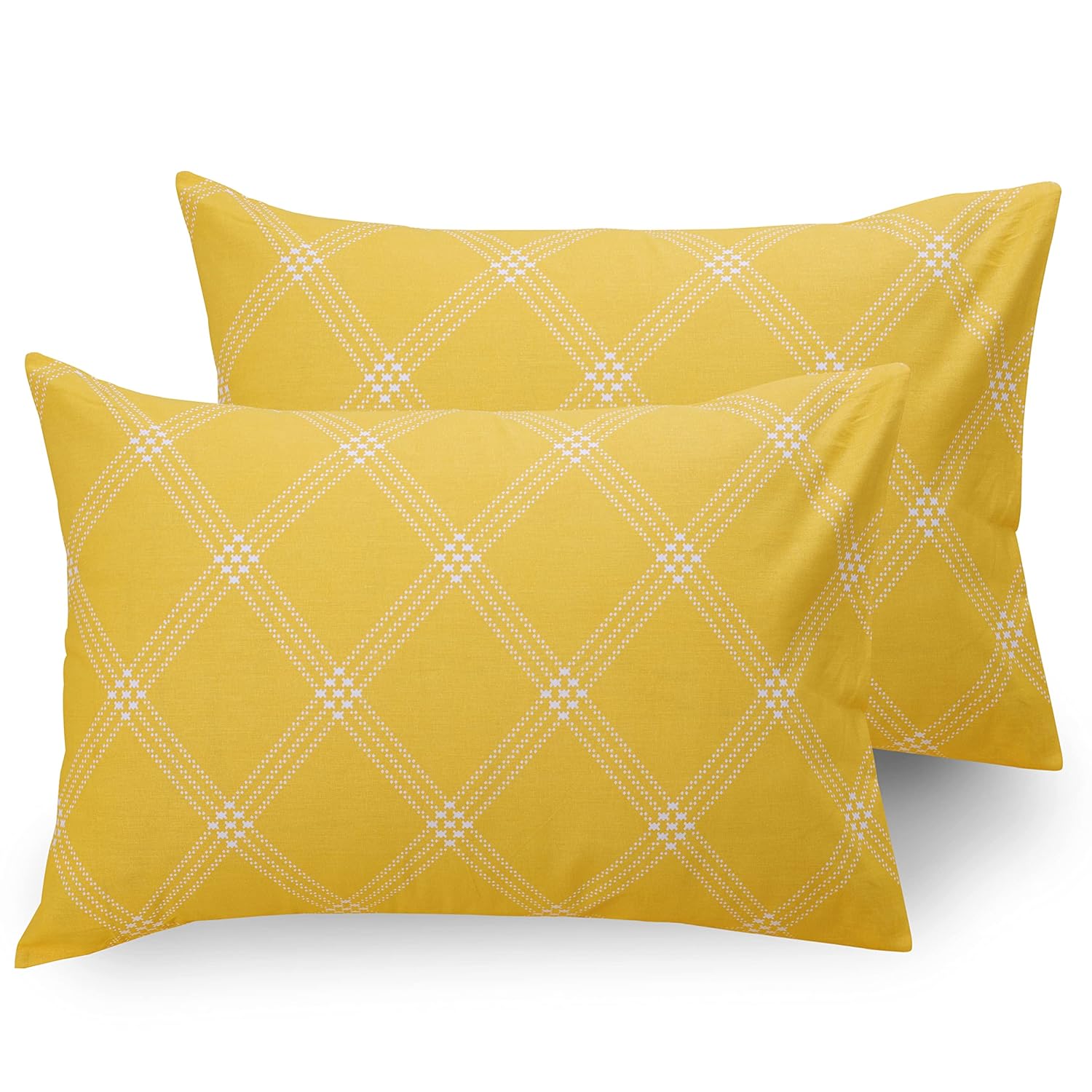 Buy Huesland by Ahmedabad Cotton 186 TC Cotton Pillow Covers Set of 2