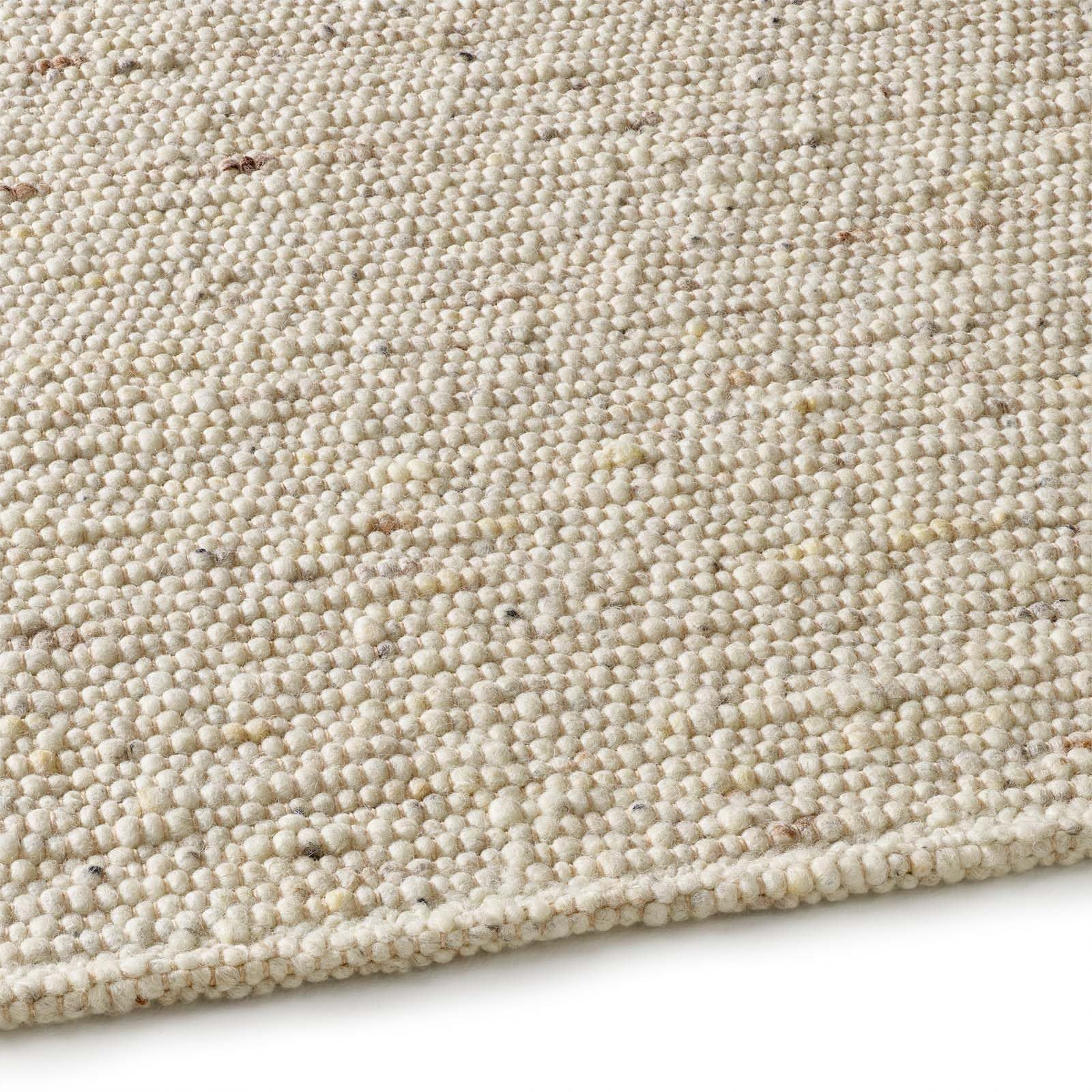 Taracarpet Moderner Handweb Teppich Alpina handgewebt aus Schurwolle für Wohnzimmer, Esszimmer, Schlafzimmer und die Küche geeignet (170 x 230 cm, 60 Beige meliert)