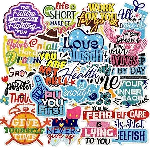 20 Pcs Inspirational Quote Iron-On Patches for Clothing and DIY Decoration
